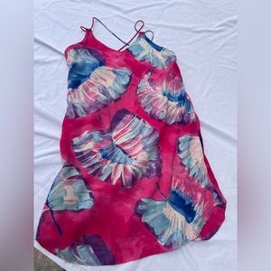 Anthropologie Floreat Pink & Blue Dress